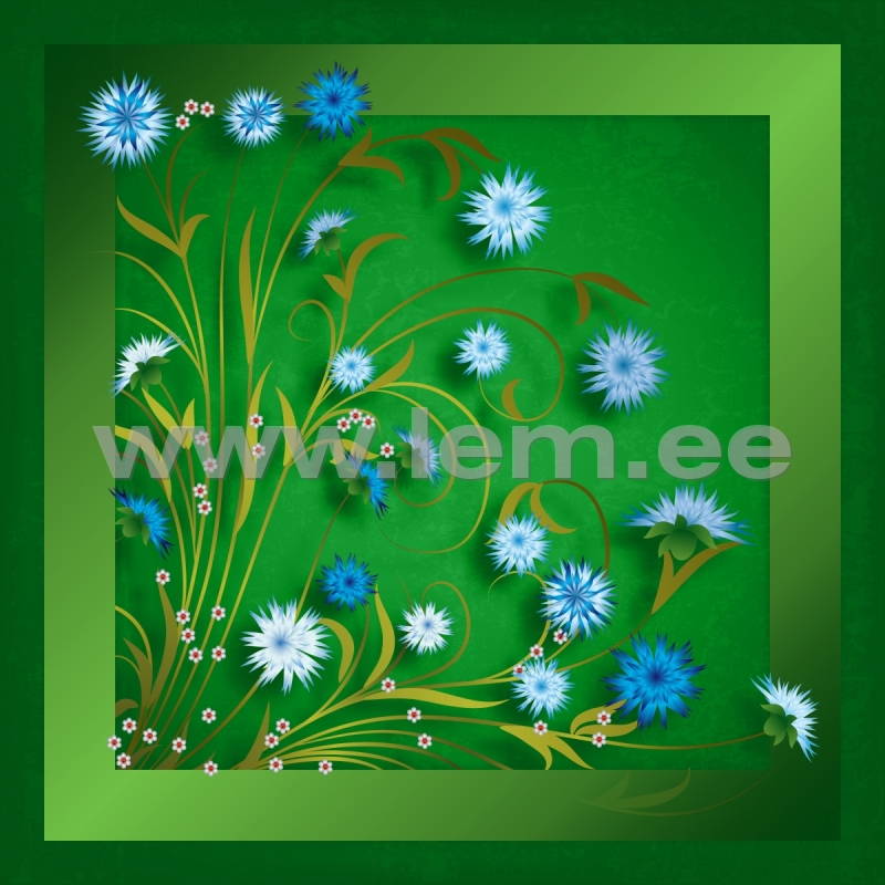 Illyustraciya Abstract Grunge Illustration With Blue Flowers On Green Vintage Background Vektor Tens of millions of illustrations. lem ee